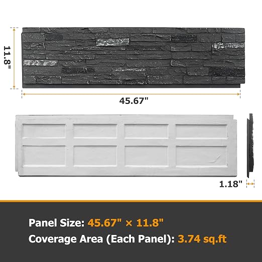 ROOMTEC 1-Pack Faux Stone Wall Covering Panels - Image 2