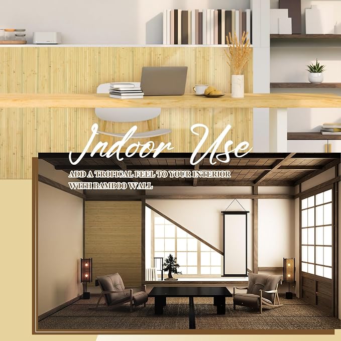 Juexica 1 Pcs Natural Bamboo Wall Panel - Image 6