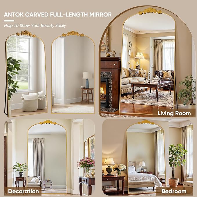 Antok Arched Full Length Mirror, Full Body Mirrors - Image 7