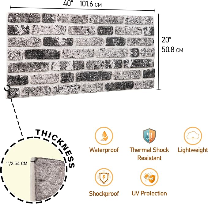 3D Faux Brick Wall Panels – Lightweight Styrofoam Cladding - Image 2