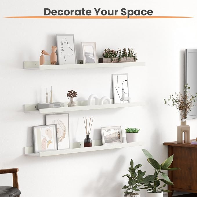 upsimples Floating Shelves for Wall, 35.5 Inch Shelves for Decor Storage Set of - Image 4