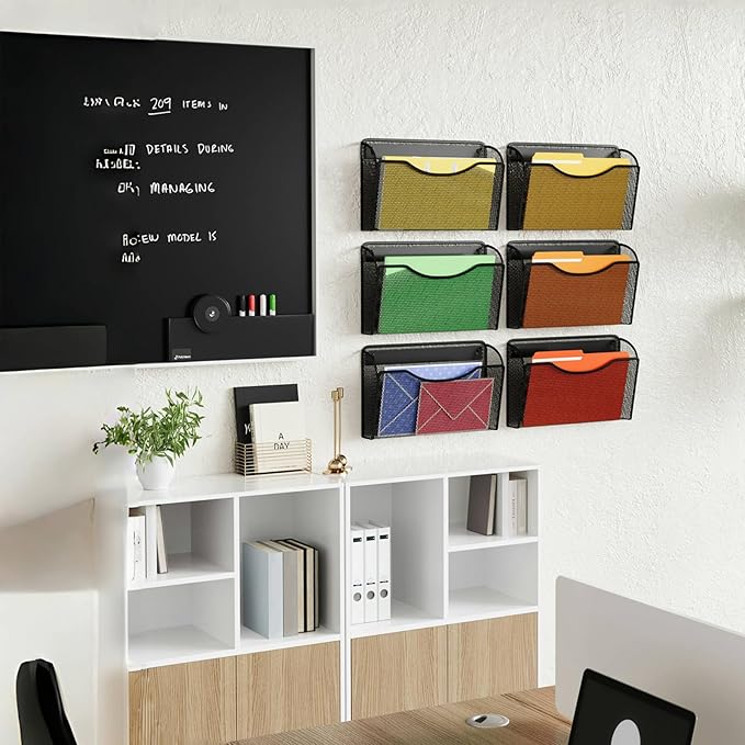 MINDEPOT Wall File Organizer, Hanging Wall Mounted File Folder Binder Holder - Image 7
