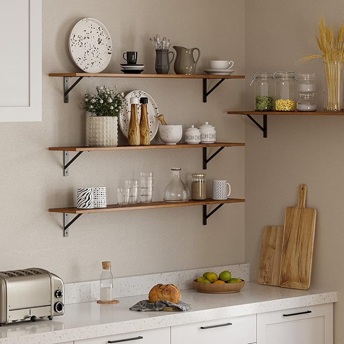 DINZI LVJ Long Wall Shelves, 47.3Inch Wall Mounted Shelves, Extra Large Storage - Image 6