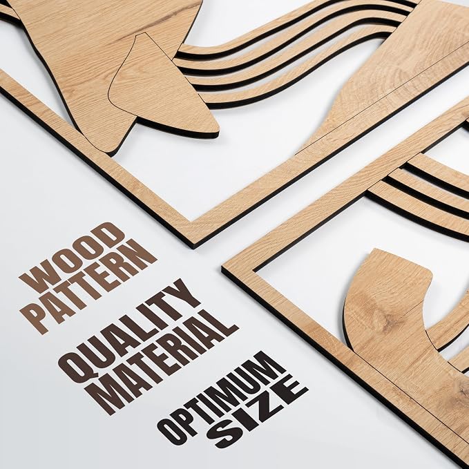 qmmp Modern Wooden Wall Sculptures - Image 2