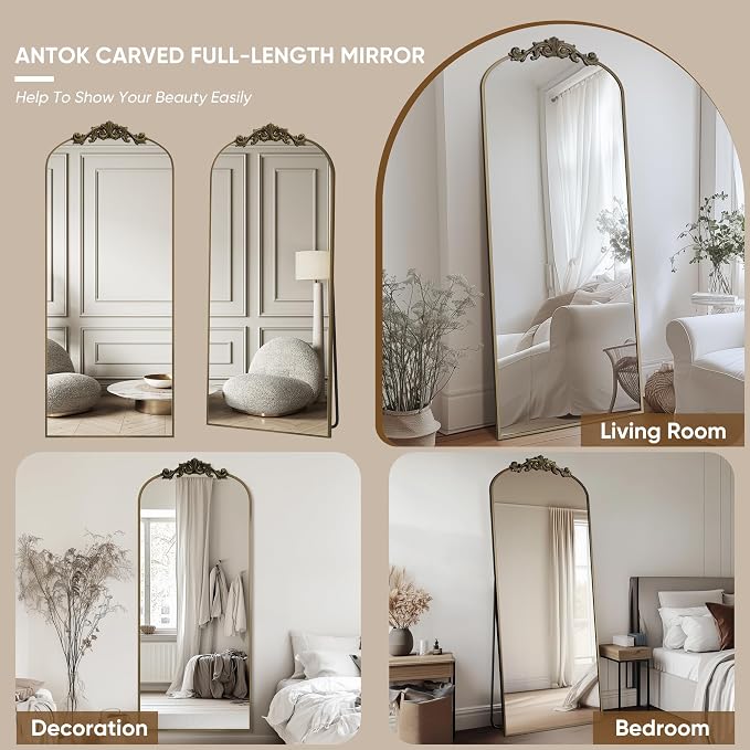Antok Arched Full Length Mirror, Full Body Mirrors - Image 8
