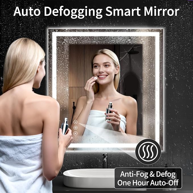 LED Bathroom Mirrors 38"x40" Bathroom Mirror - Image 3