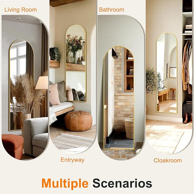 TRAHOME Arched Full Length Mirror, - Image 6