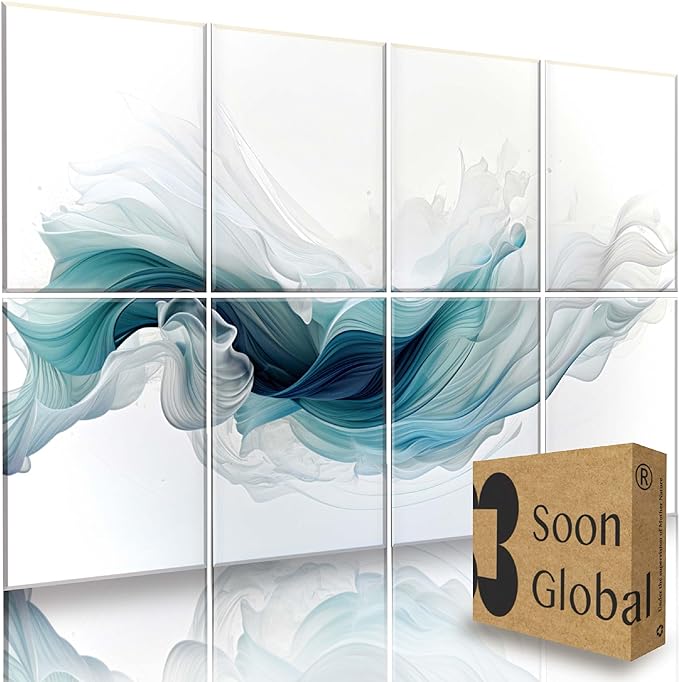 Soon Global 8-Pack Acoustical Wall Panels, 48 X 32 Inches Sound Absorbing Panels by SoonGlobal
