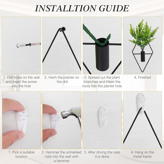 3 Pcs Wall Plants Artificial Decor, Boho Wall Decor, Home Office Living Room - Image 3