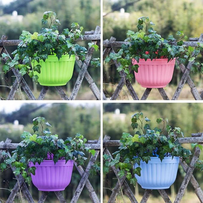 6 Pack Colorful Wall Hanging Planters - Image 8