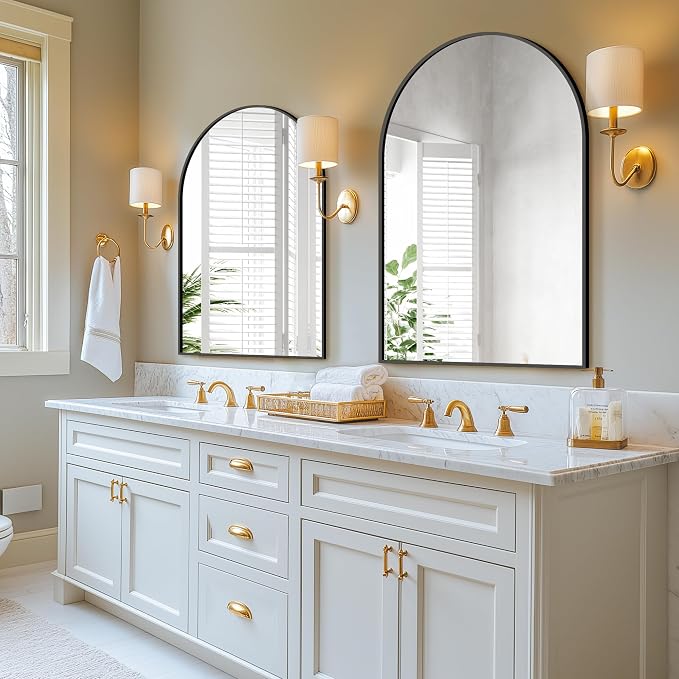 Arched Bathroom Mirror for Wall, HD Glass Over Sink for Bathroom - Image 4