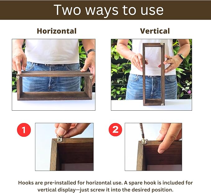 LaLaGreen Wood Planter Box for Indoor Plants Wooden Wall Hanging Planters for - Image 3