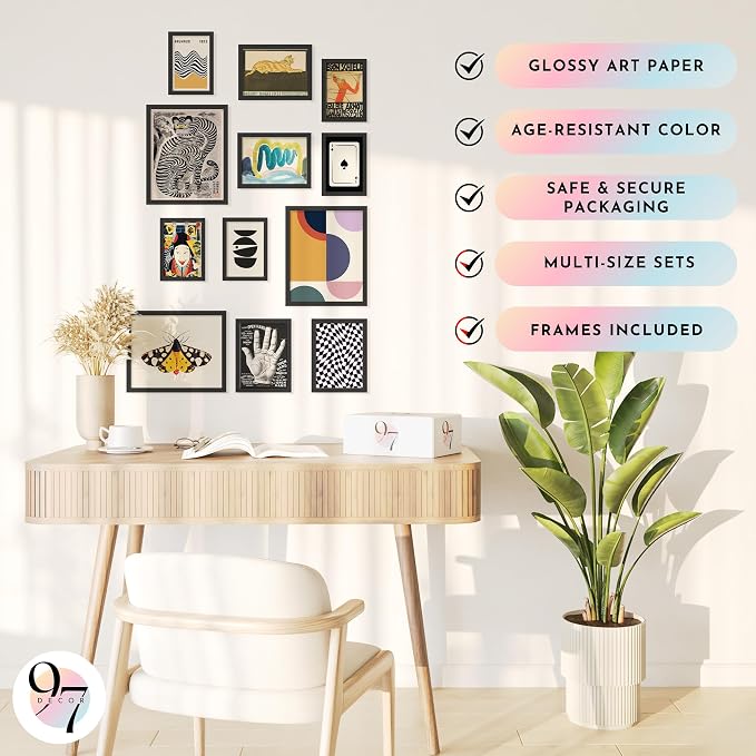 97 Decor Eclectic Wall Art Framed - Image 5