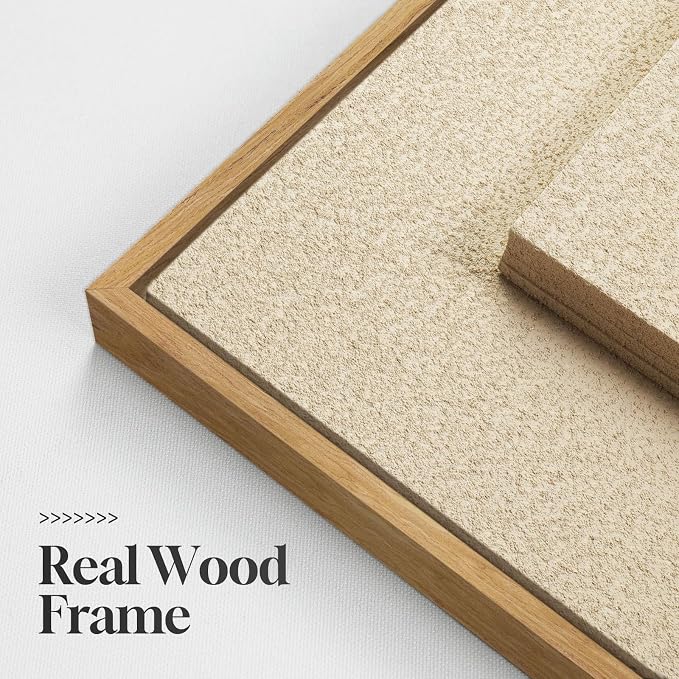 Large Framed 3D Neutral Abstract Wall Art - Image 6