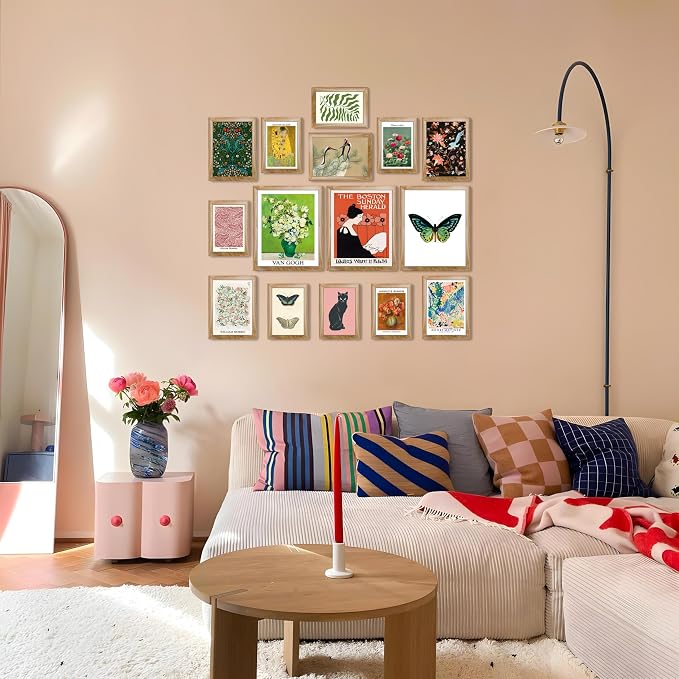 LANCHI95 Eclectic Framed Wall Art Set of 15 – Colorful Gallery Wall Decor - Image 6