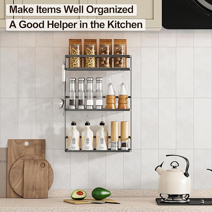 Godboat Bathroom Organizers and Storage, 3-Tier Wall Shelves, Over Toilet Rack - Image 6