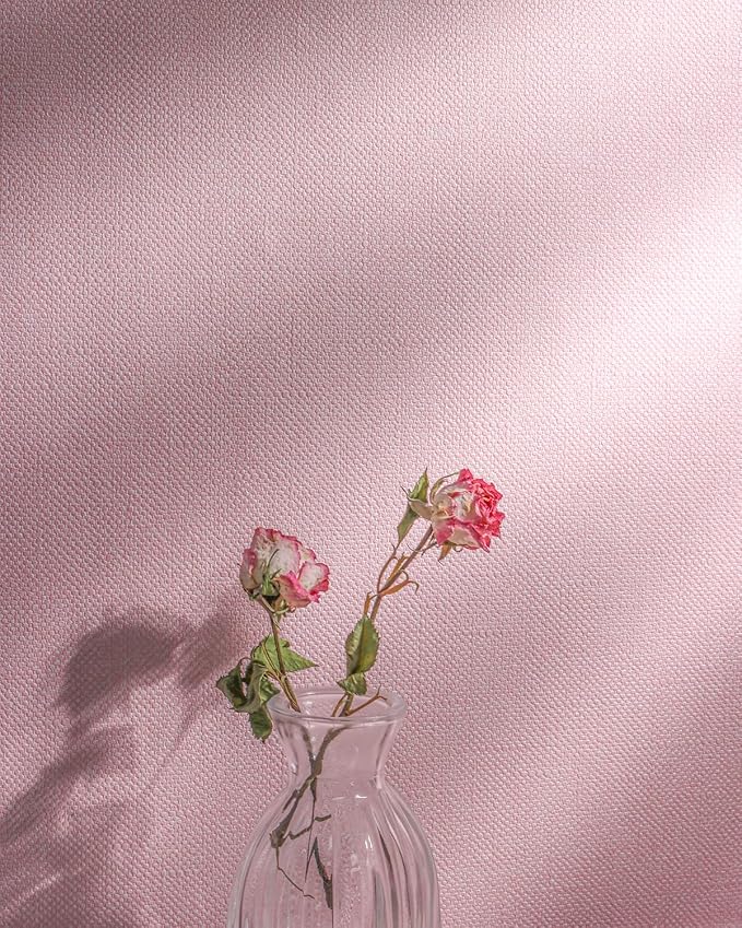 Pink Grasscloth Peel and Stick Wallpaper Textured Contact Paper 15.7inch x - Image 8