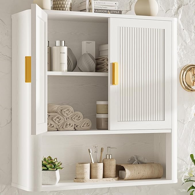 INNOD Bathroom Wall Cabinet, Wall-Mounted Medicine Cabinet by INNODToddlerTower