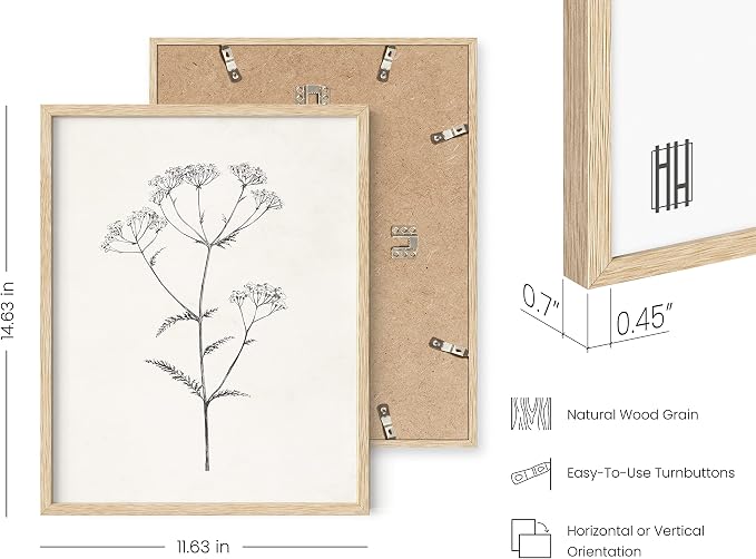 HAUS AND HUES Grey Floral Wall Art - Image 3