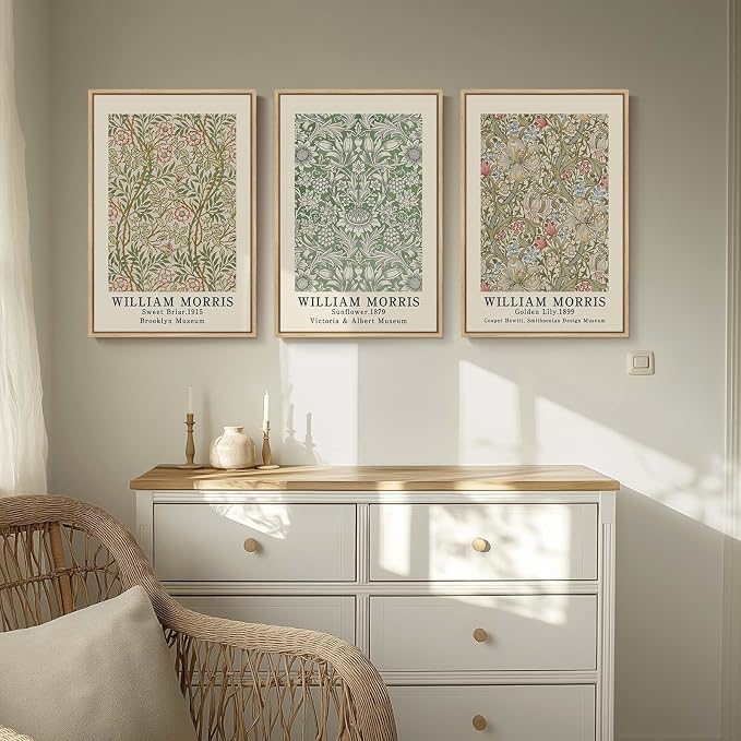 Framed William Morris Canvas Wall Art - Image 2