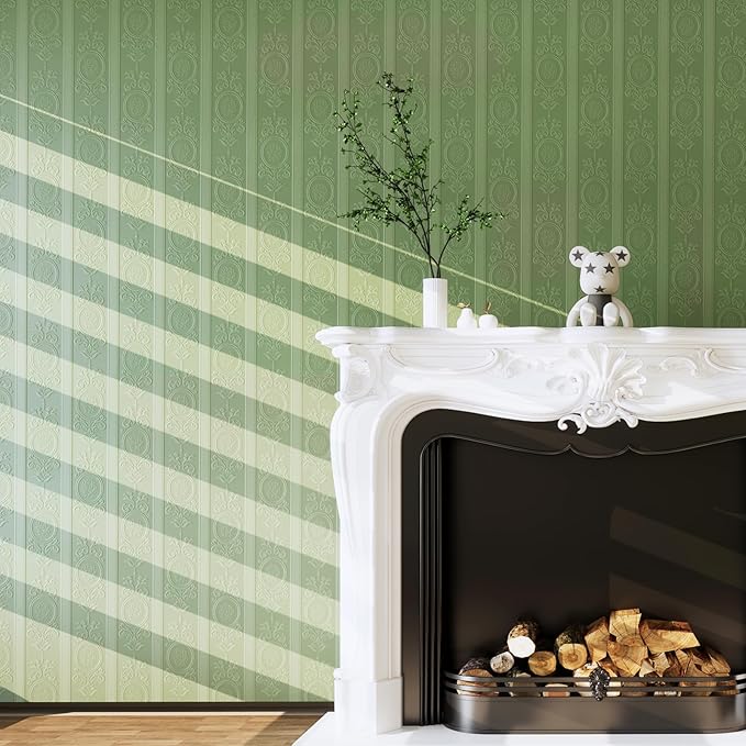 JiffDiff Wallpaper Peel and Stick Textured, 3D Embossed Wall Paper Stick on - Image 5
