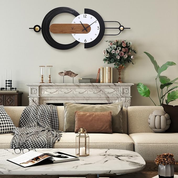 Modern Minimalist Wall Clocks, Silent Non-Ticking Battery Operated, - Image 5