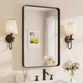 TETOTE Black Framed Bathroom Mirror, 24 x 36 Inch Matte Metal Frame Vanity by TETOTE
