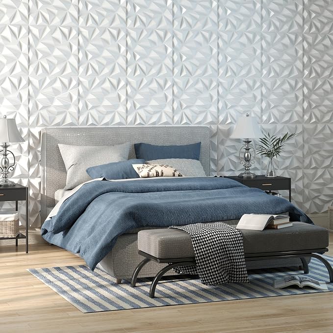 Giantex 20 Pack 3D Wall Panels, Lightweight Waterproof, DIY Cut & Paint - Image 2