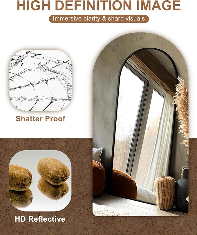 Delma Full Length Mirror, Large Floor Mirror - Image 4