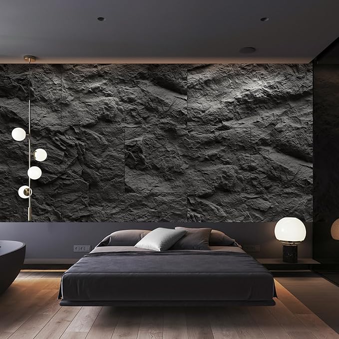 KASARO 3D Faux Stone Wall Panels, Cement Texture Thicker Accent - Image 4