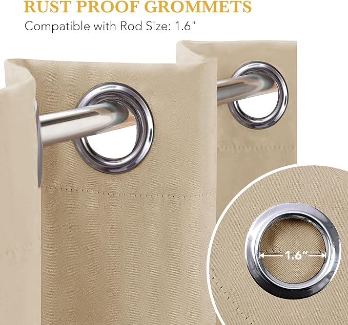 RYB HOME Blackout Thermal Insulated Curtains, Portable Curtain - Image 7