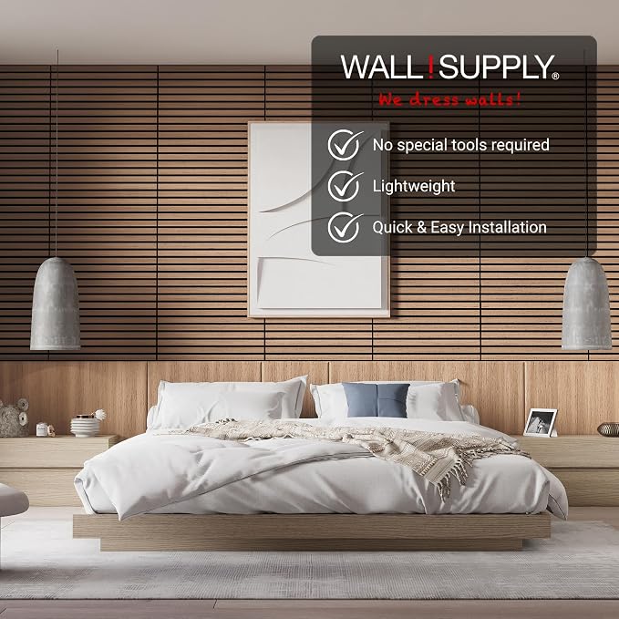 Wall!Supply 3D Soundproof Wall Panels – Acoustic Walnut Finish – EPS Foam - Image 3