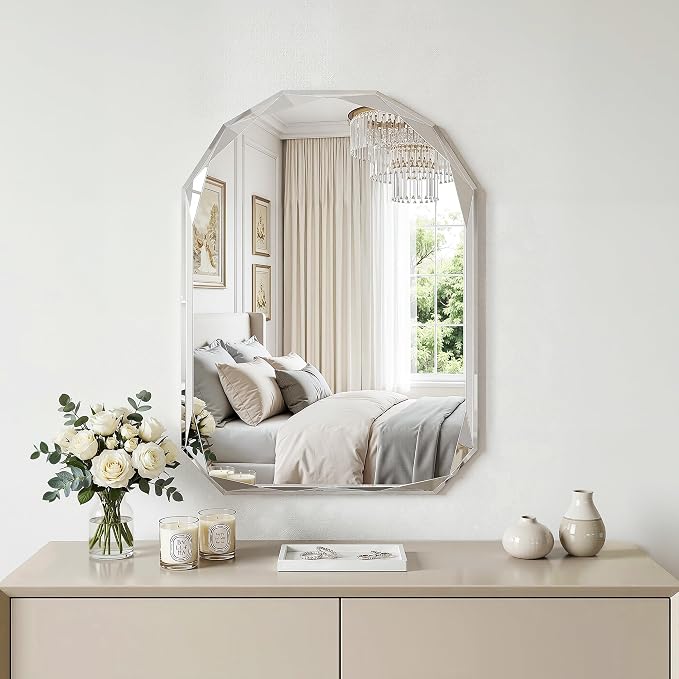 Suidia Bathroom Mirror, Frameless Bathroom Mirror - Image 2