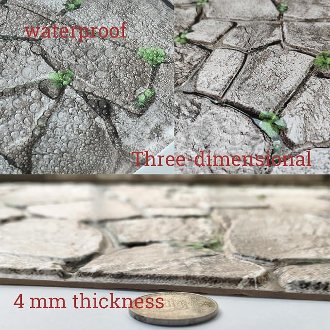 3D Panels Peel and Stick, Simulated Stone Wall, PVC Waterproof Self Adhesive - Image 2
