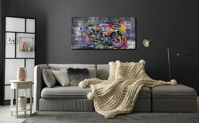 SIXTTART Graffiti Motorcycles Wall-Art - Image 4