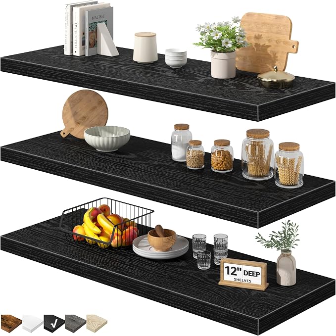 QEEIG 12" Deep Floating Shelves by QEEIG