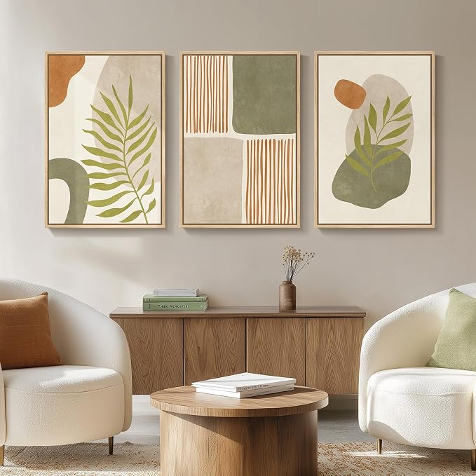 Large Framed Tropical Boho Wall Art - Image 4