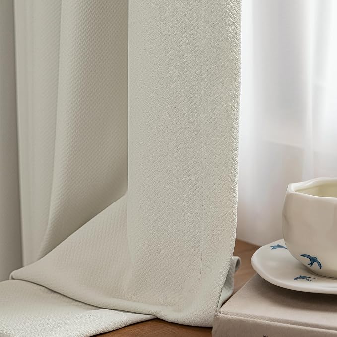 FMFUNCTEX 100% Blackout Beige Curtains - Image 6