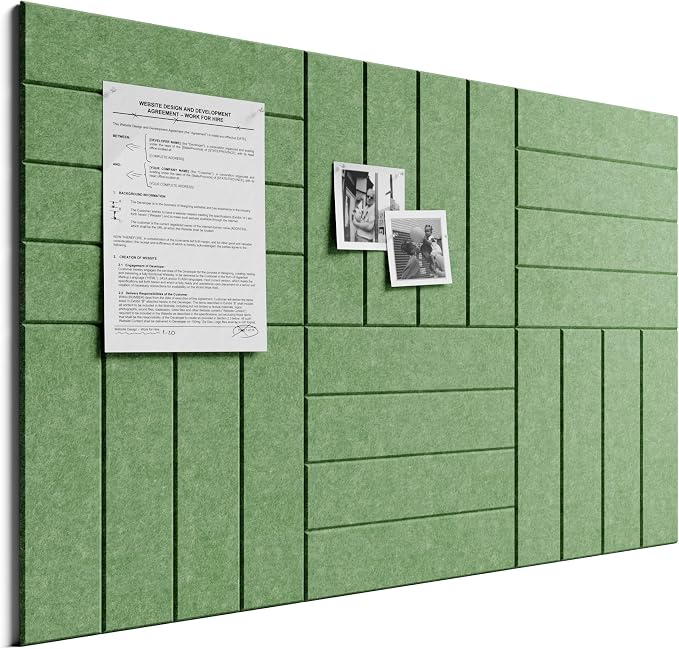 Bumusty Large Cork Board Alternative-36 x 24" Felt Bulletin Board Tiles by BUMUSTY