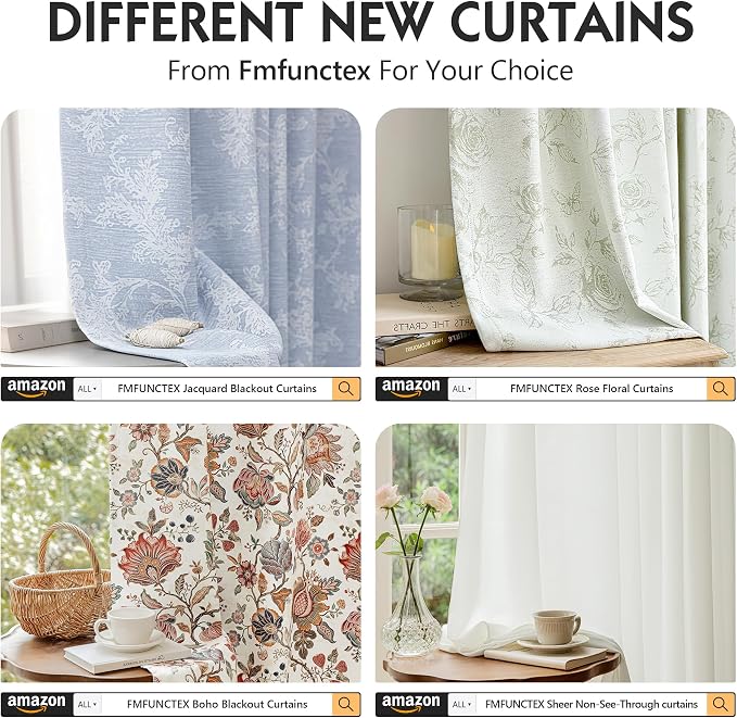 FMFUNCTEX 100% Beige Blackout Curtains - Image 8