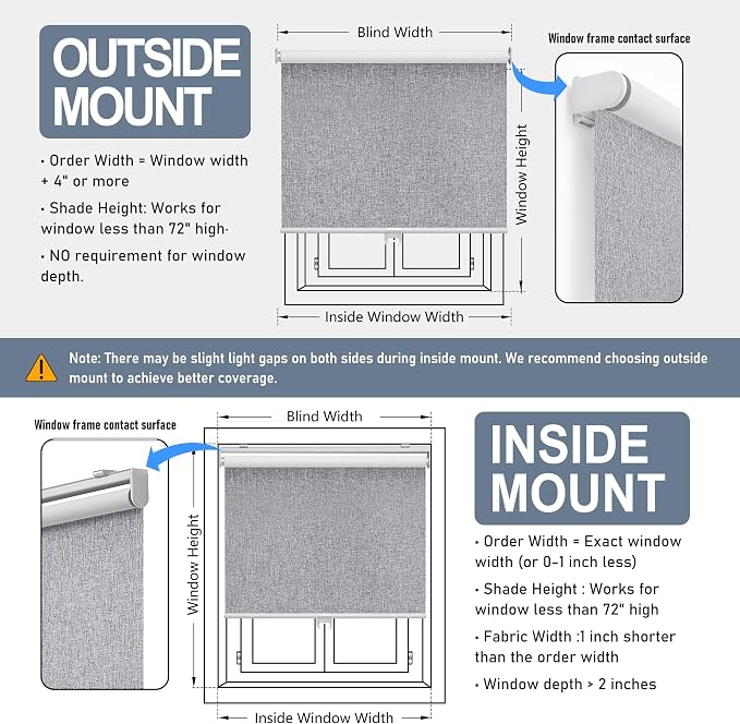 Cordless Roller Shades Blackout Blinds - Image 6