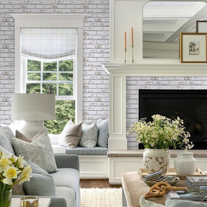 Commomy 3D Peel and Stick Brick, Ultralight Thin PVC Faux Brick Wall Panels - Image 8