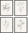 HAUS AND HUES Grey Floral Wall Art by HausandHuesArtPrints