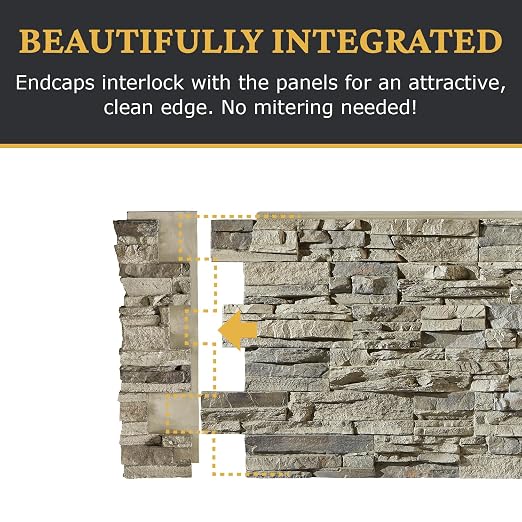 AZ Faux High-Density Polyurethane Faux Stone Interlocking Left Endcap - Image 7