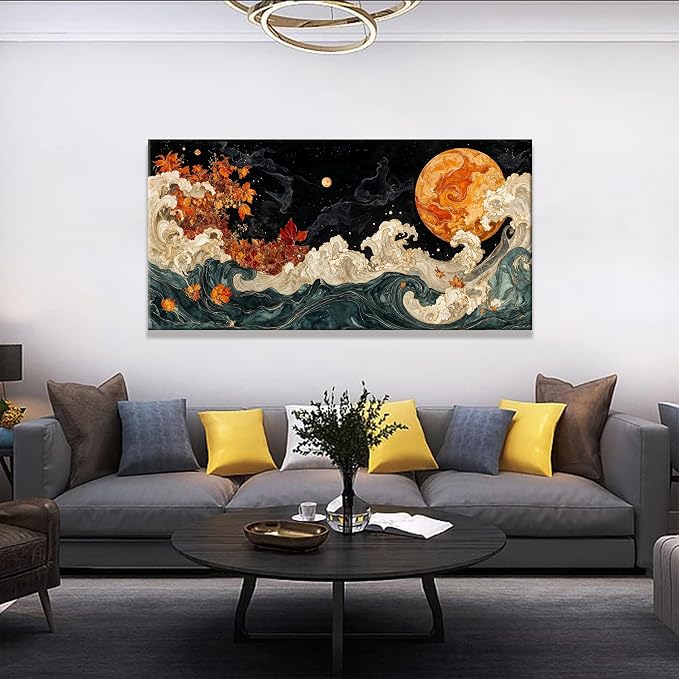 Suconvng Modern Boho Abstract Wall Artwork Canvas Art Wall Decor Pictures - Image 6
