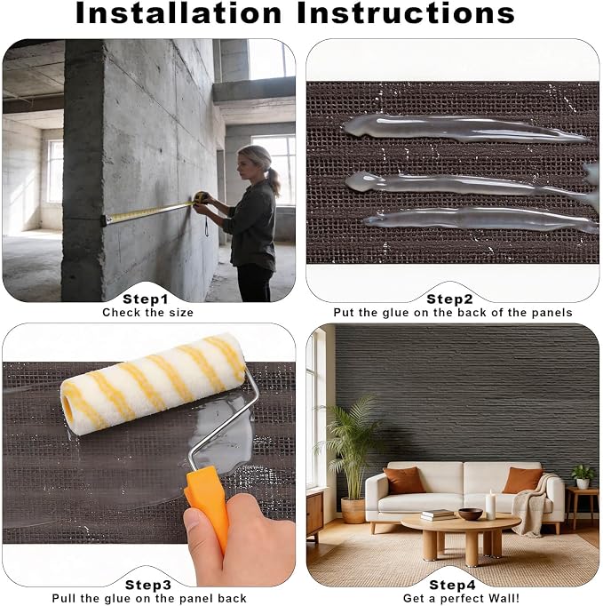 3D Wall Panels - Sample 7.9"x11.8" Faux Stone Peel and Stick Wall Covering - - Image 5