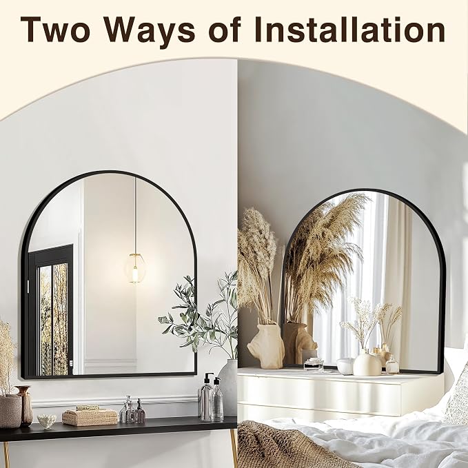 FICTOR Bathroom Mirror for Wall, Arched Vanity Bathroom Mirror for Over Sink - Image 5