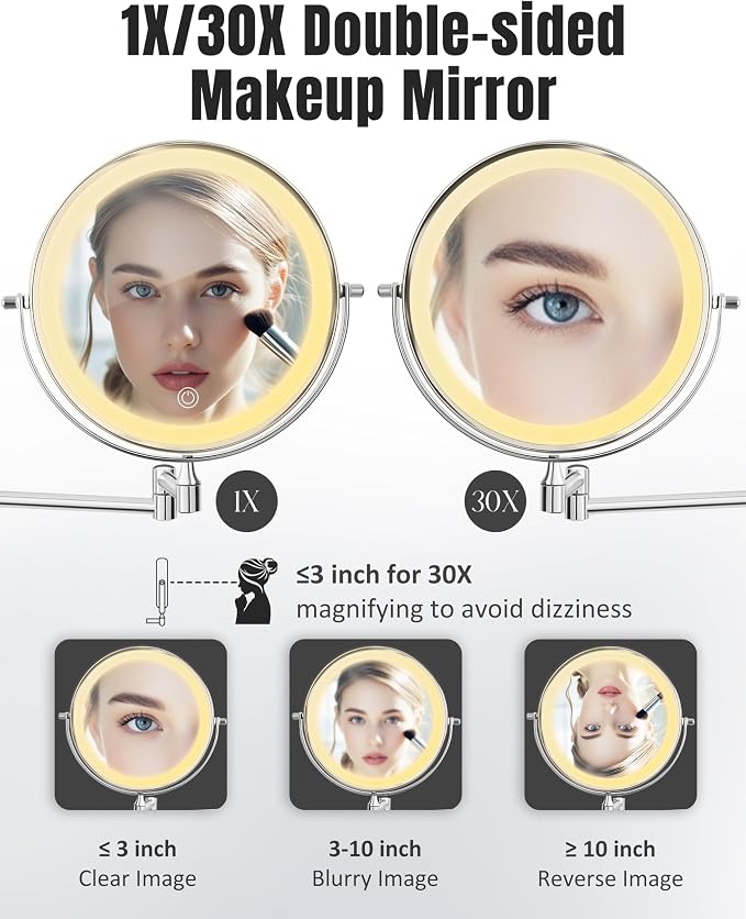 Wall Mounted Makeup Mirror - Image 2