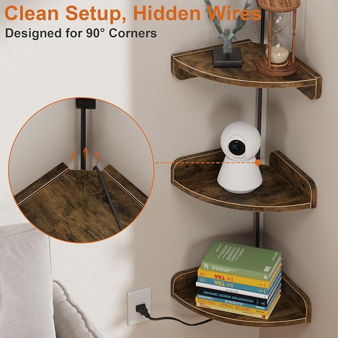 YAOHUOO Corner Shelf Wall Mounted - Image 4
