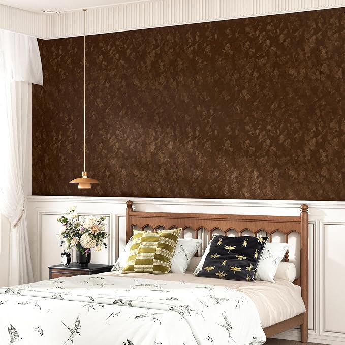 Wallercity Brown Velvet Drawer Liner Self Adhesive Velvet Fabric Wallpaper Peel - Image 5